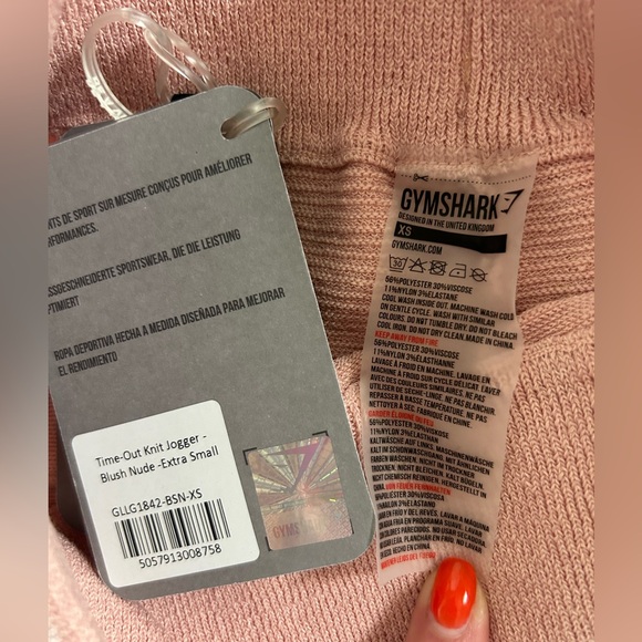 Gymshark time-out knit jogger in blush nude size XS. NWT - Picture 6 of 6